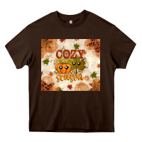 Chocolate Brown Fall Cozy Season Heavy Core Tee - texasbilliewilder