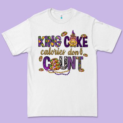 King Cake Calories Don't Count Premium Tee Designed By Howdyjamesfarm