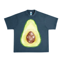 Midnight Navy half avocado fa element Urban Heavy Tee - FaDigitalArtStudio