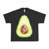 Pigment Black half avocado fa element Urban Heavy Tee - FaDigitalArtStudio