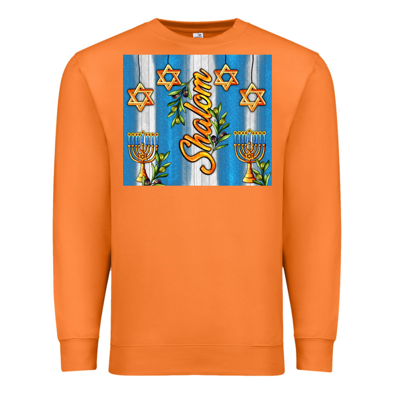Shalom With Star Of David Premium Sweatshirt by AdoDesignShop | Teevron