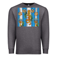Charcoal Heather shalom with star of david Premium Sweatshirt - AdoDesignShop