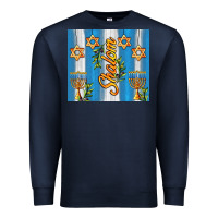 Navy shalom with star of david Premium Sweatshirt - AdoDesignShop