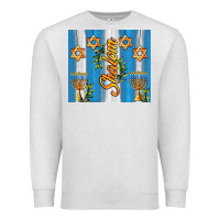 Oatmeal Heather shalom with star of david Premium Sweatshirt - AdoDesignShop