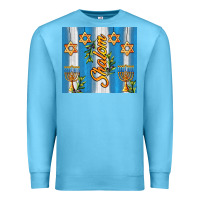 Ocean Blue shalom with star of david Premium Sweatshirt - AdoDesignShop