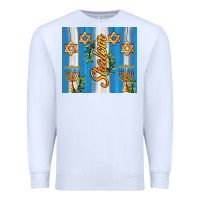 White shalom with star of david Premium Sweatshirt - AdoDesignShop