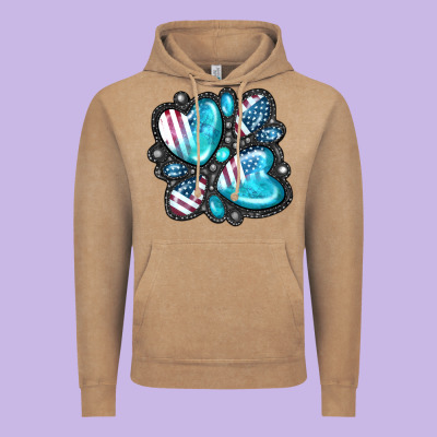 American Gemstone Vintage Hoodie Designed By Fadigitalartstudio