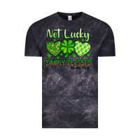 Cloud Black St. Patrick's Not lucky simply blessed Vintage Tee - OliviaCreatesArt