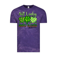 Cloud Purple St. Patrick's Not lucky simply blessed Vintage Tee - OliviaCreatesArt