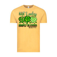 Vintage Mustard St. Patrick's Not lucky simply blessed Vintage Tee - OliviaCreatesArt