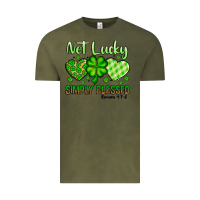 Vintage Olive St. Patrick's Not lucky simply blessed Vintage Tee - OliviaCreatesArt