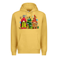 Antique Gold gnome Christmas Premium Hoodie - CowhideDigitalArt