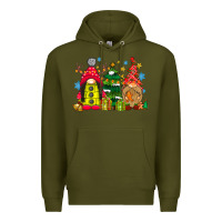 Army Green gnome Christmas Premium Hoodie - CowhideDigitalArt