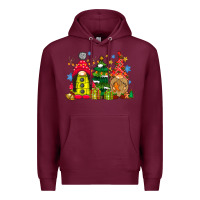 Burgundy gnome Christmas Premium Hoodie - CowhideDigitalArt