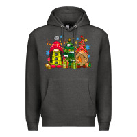 Charcoal Heather gnome Christmas Premium Hoodie - CowhideDigitalArt