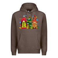 Coffee gnome Christmas Premium Hoodie - CowhideDigitalArt