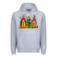 Heather Grey gnome Christmas Premium Hoodie - CowhideDigitalArt