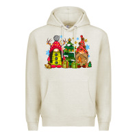 Oatmeal Heather gnome Christmas Premium Hoodie - CowhideDigitalArt