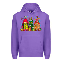 Purple gnome Christmas Premium Hoodie - CowhideDigitalArt