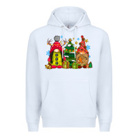 White gnome Christmas Premium Hoodie - CowhideDigitalArt