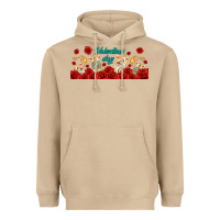 Mushroom valentines day with playing cards Heavyweight Hoodie - AdoDesignShop