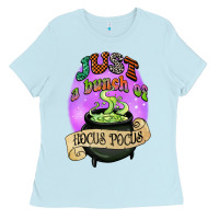 Baby Blue just a bunch of hocus pocus Ladies Tee - CowGirlArtShop