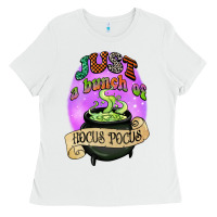 White just a bunch of hocus pocus Ladies Tee - CowGirlArtShop