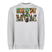 Heather Grey show mom donkey Heavyweight Sweatshirt - BarkalooDesign