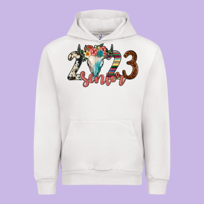 2023 Senior Bull Skull Urban Hoodie Designed By Jahusdesignshop