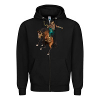 Black western horse rodeo Zipper Hoodie - BarkalooDesign