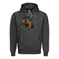 Charcoal Heather western horse rodeo Zipper Hoodie - BarkalooDesign
