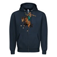 Navy western horse rodeo Zipper Hoodie - BarkalooDesign