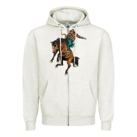 Oatmeal Heather western horse rodeo Zipper Hoodie - BarkalooDesign