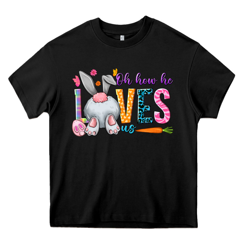 Oh How He Loves Us Heavy Core Tee by NancyCooperArtShop | Teevron