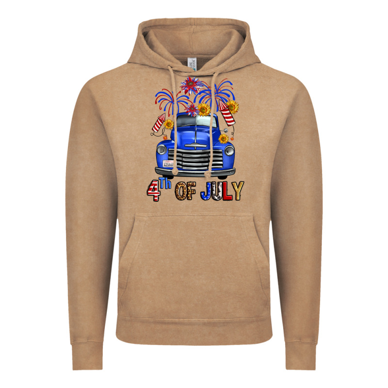 Western Fourth Of July Truck Vintage Hoodie by FaDigitalArtStudio | Teevron