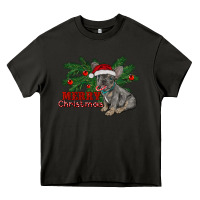 Asphalt merry christmas french bulldog Heavy Core Tee - RanaPortraitStore
