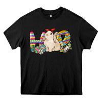 Black Hop rabbit Heavy Core Tee - NancyCooperArtShop