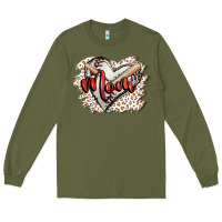 Army Green baseball mom Long Sleeve Tee - FaDigitalArtStudio