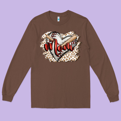 Baseball Mom Long Sleeve Tee Designed By Fadigitalartstudio