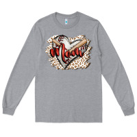 Heather Grey baseball mom Long Sleeve Tee - FaDigitalArtStudio