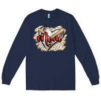 Navy baseball mom Long Sleeve Tee - FaDigitalArtStudio
