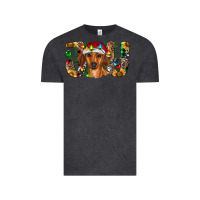Dachshund Christmas Joy Vintage Tee | Teevron