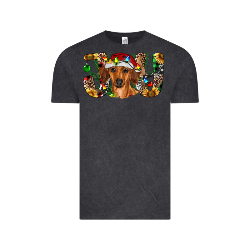 Dachshund Christmas Joy Vintage Tee by RanaPortraitStore | Teevron