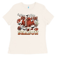 Tis The Season Football Halloween Ladies Tee | Teevron