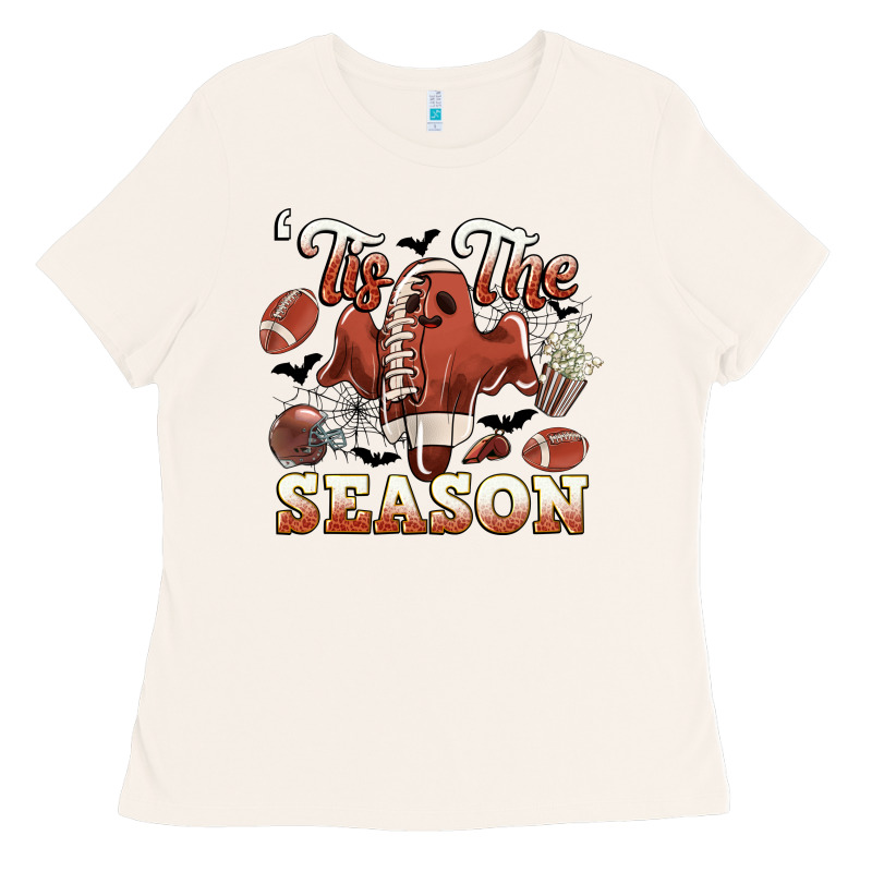 Tis The Season Football Halloween Ladies Tee by CowGirlArtShop | Teevron