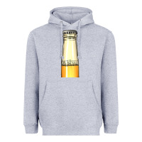 Heather Grey yellow beer bottle Heavyweight Hoodie - AdoDesignShop