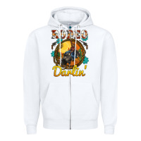 Western Rodeo Darlin' Sunset Sunflowers Weapon Zipper Hoodie | Teevron