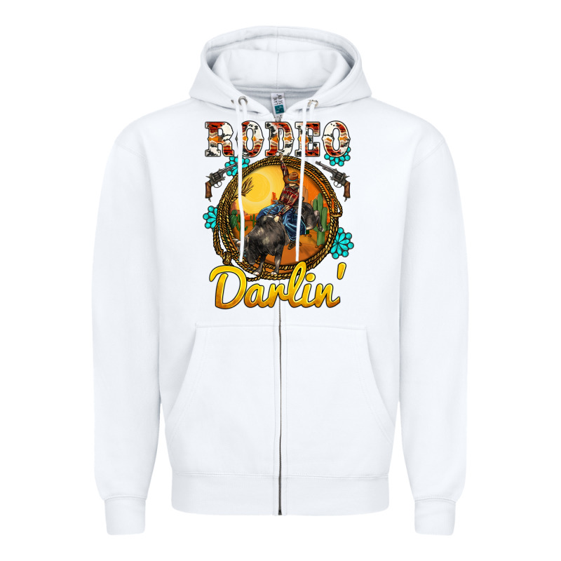 Western Rodeo Darlin' Sunset Sunflowers Weapon Zipper Hoodie by BarkalooDesign | Teevron