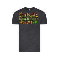Vintage Black St. Patrick's Luckiest lunch lady ever Vintage Tee - OliviaCreatesArt
