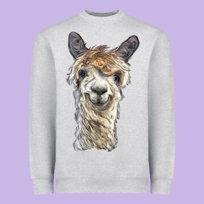 Alpaca Heavyweight Sweatshirt Designed By Barkaloodesign